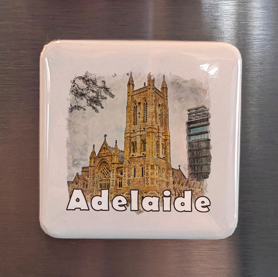 Adelaide Australia Watercolor Fridge Magnet - PhiloPerse