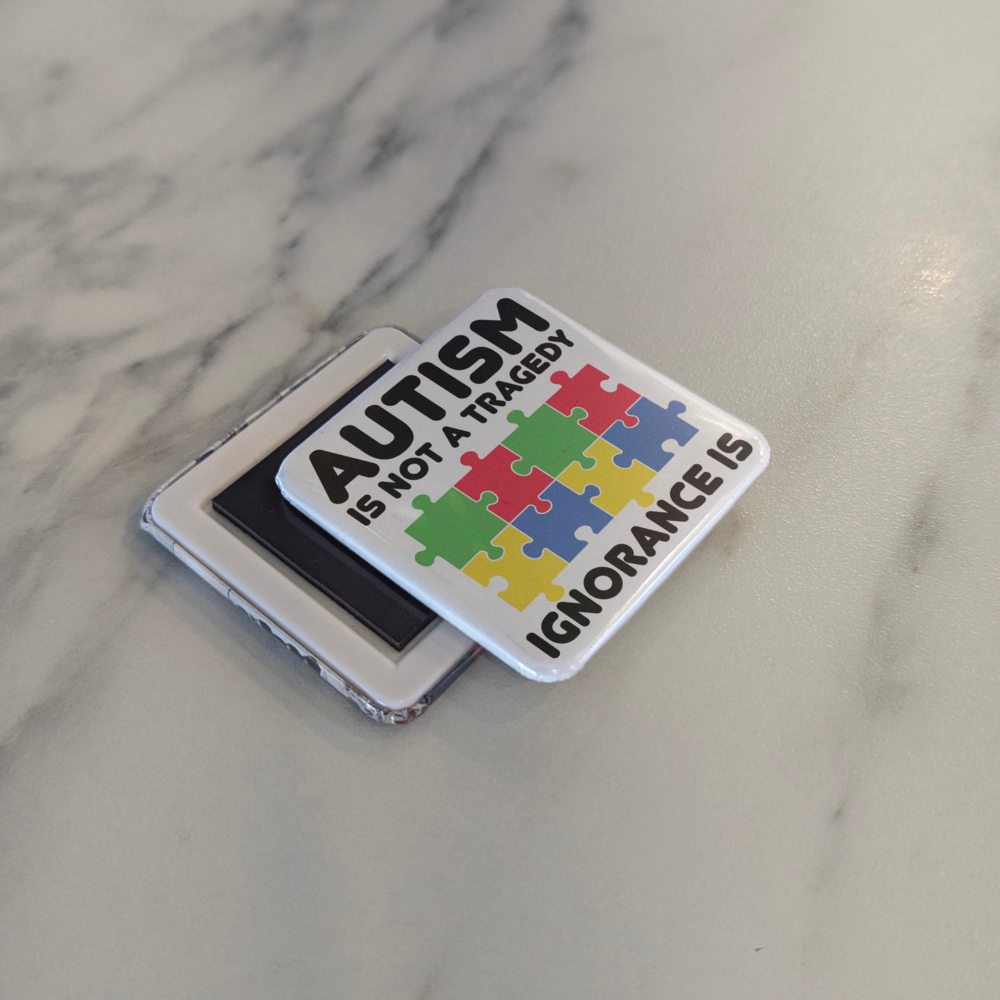 Autism is not a Tragedy, Ignorance is - Fridge Magnet - PhiloPerse