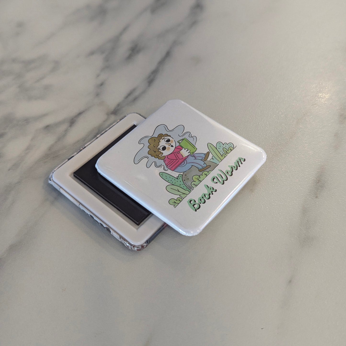 Book Worm Fridge Magnet - PhiloPerse