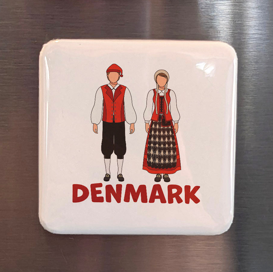 Denmark Folk Costumes Fridge Magnet - PhiloPerse
