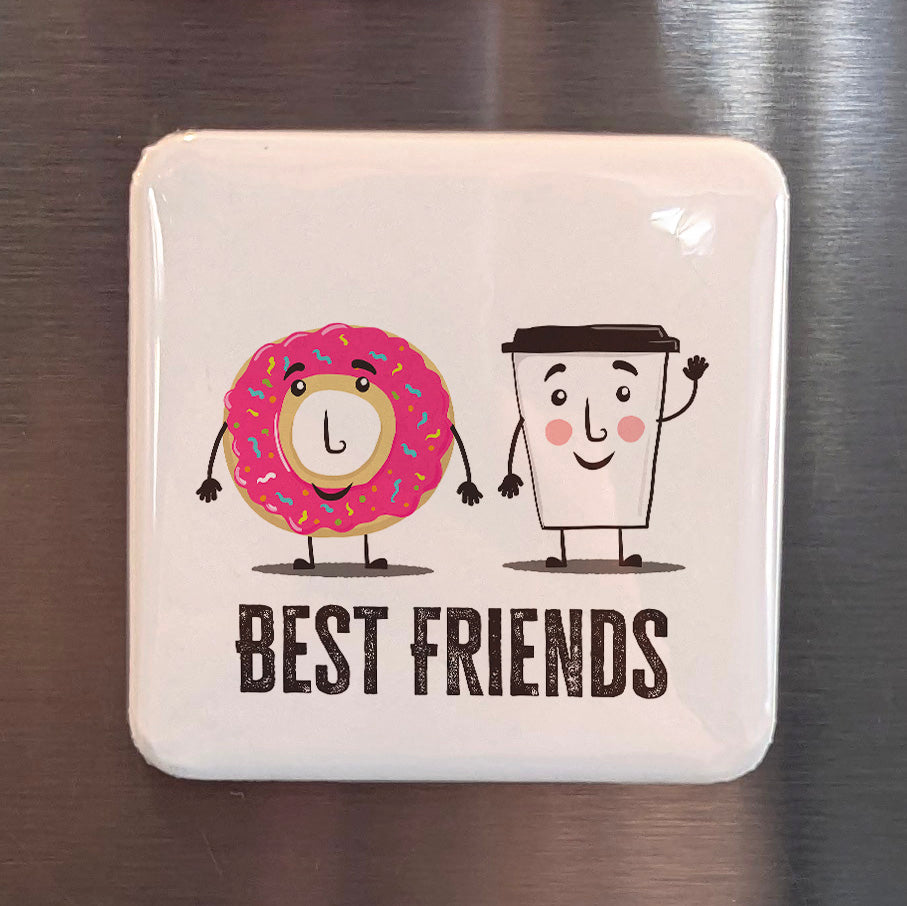 Donut & Coffee Best Friends Fridge Magnet - PhiloPerse