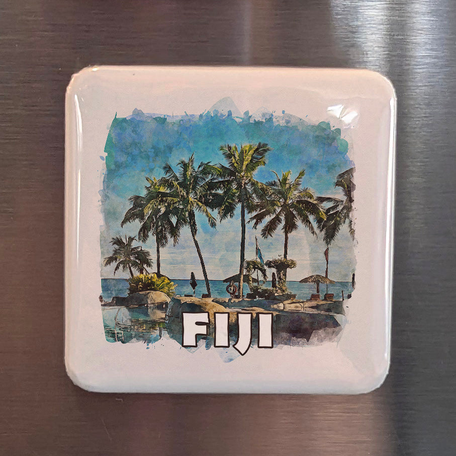 Fiji Watercolor Fridge Magnet - PhiloPerse