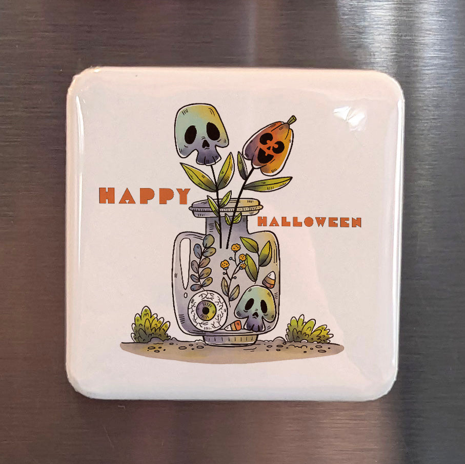 Happy Halloween V8 Fridge Magnet - PhiloPerse
