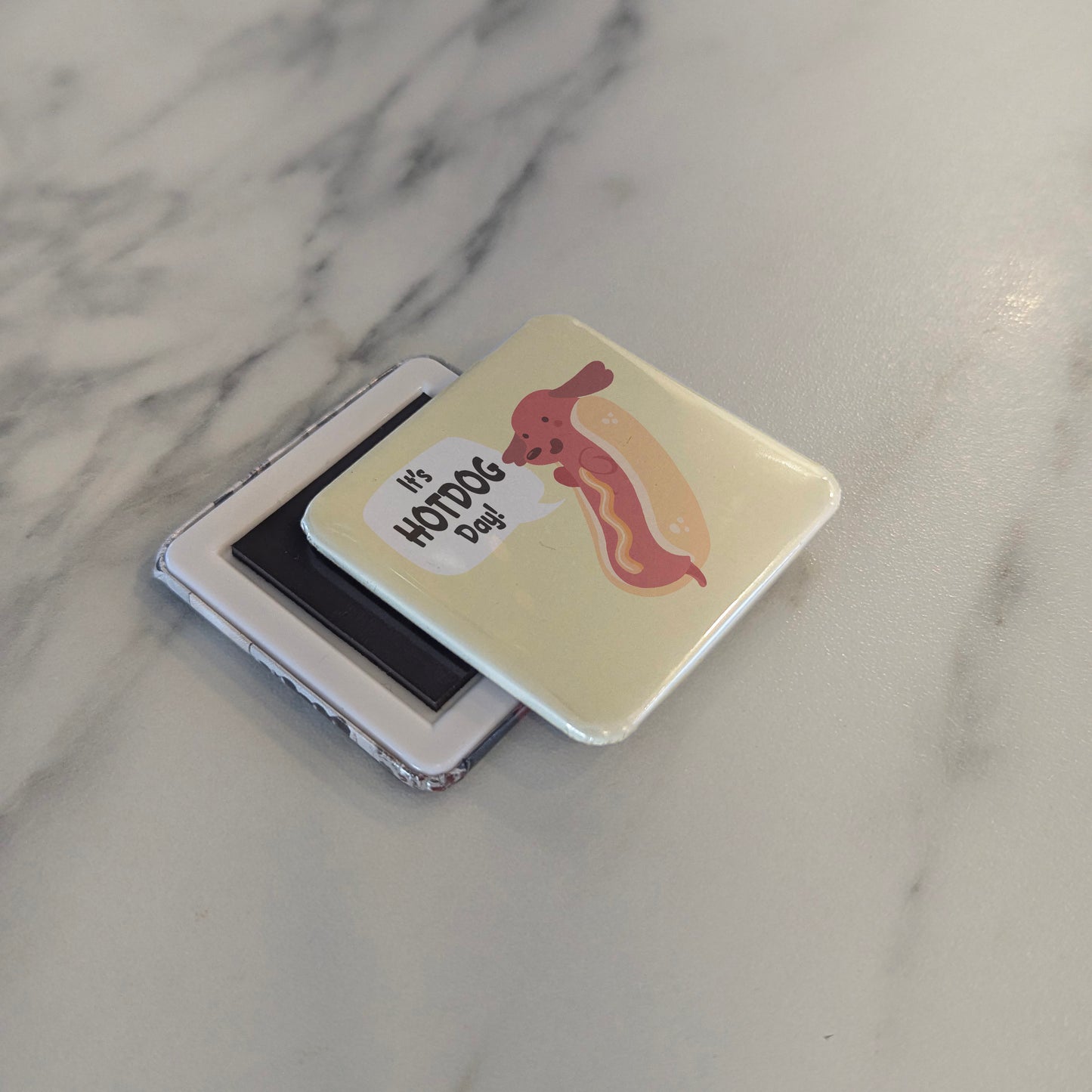 It's HOTDOG Day Fridge Magnet - PhiloPerse