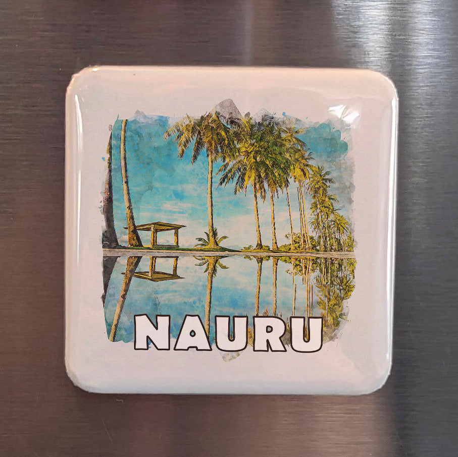 Nauru Watercolor Fridge Magnet - PhiloPerse