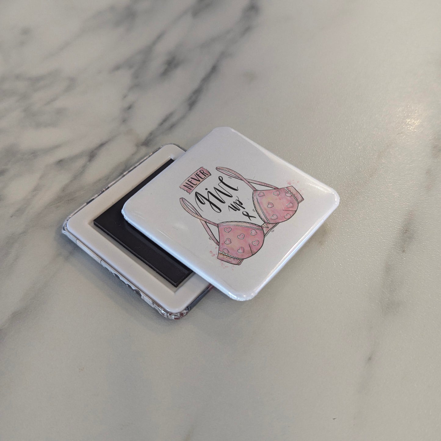 Never Give Up v2 Fridge Magnet - PhiloPerse