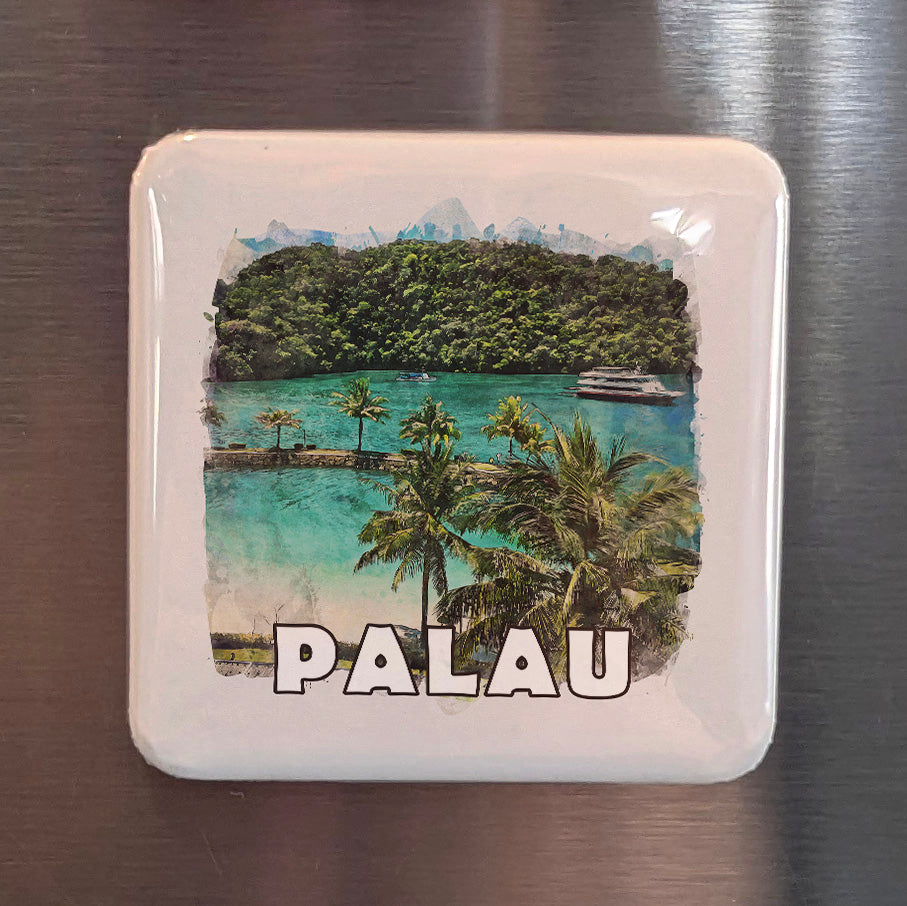Palau Watercolor Fridge Magnet - PhiloPerse