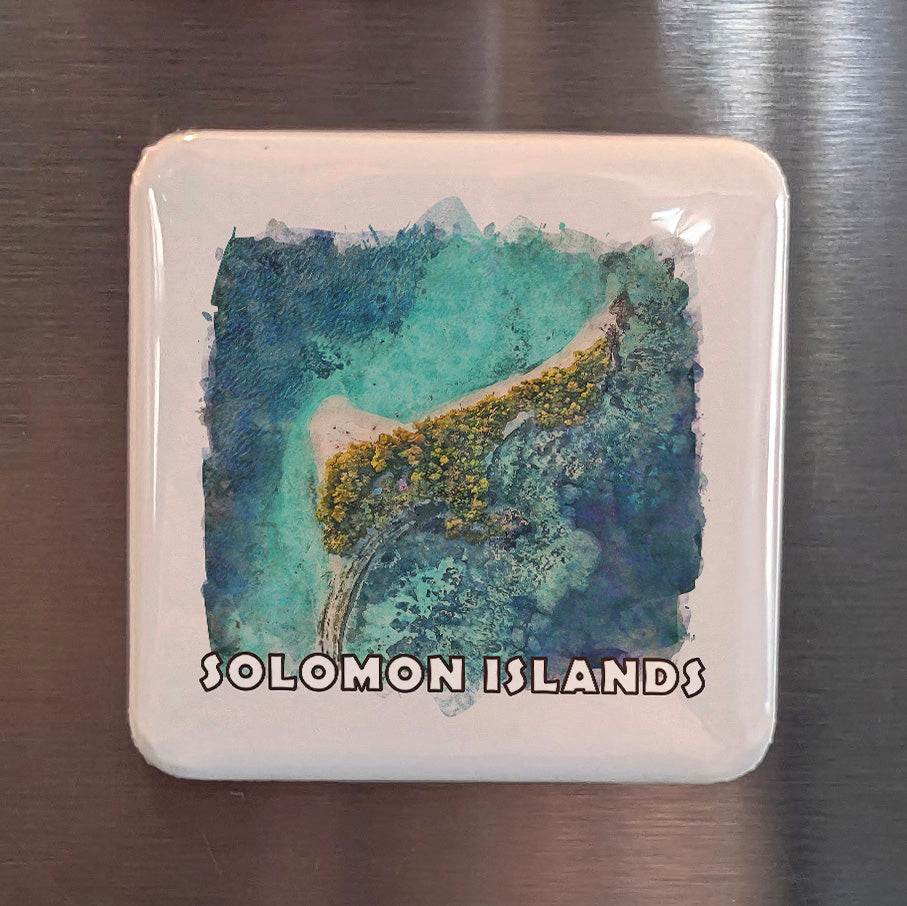 Solomon Islands Watercolor Fridge Magnet - PhiloPerse