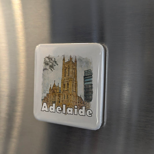 Adelaide Australia Watercolor Fridge Magnet - PhiloPerse