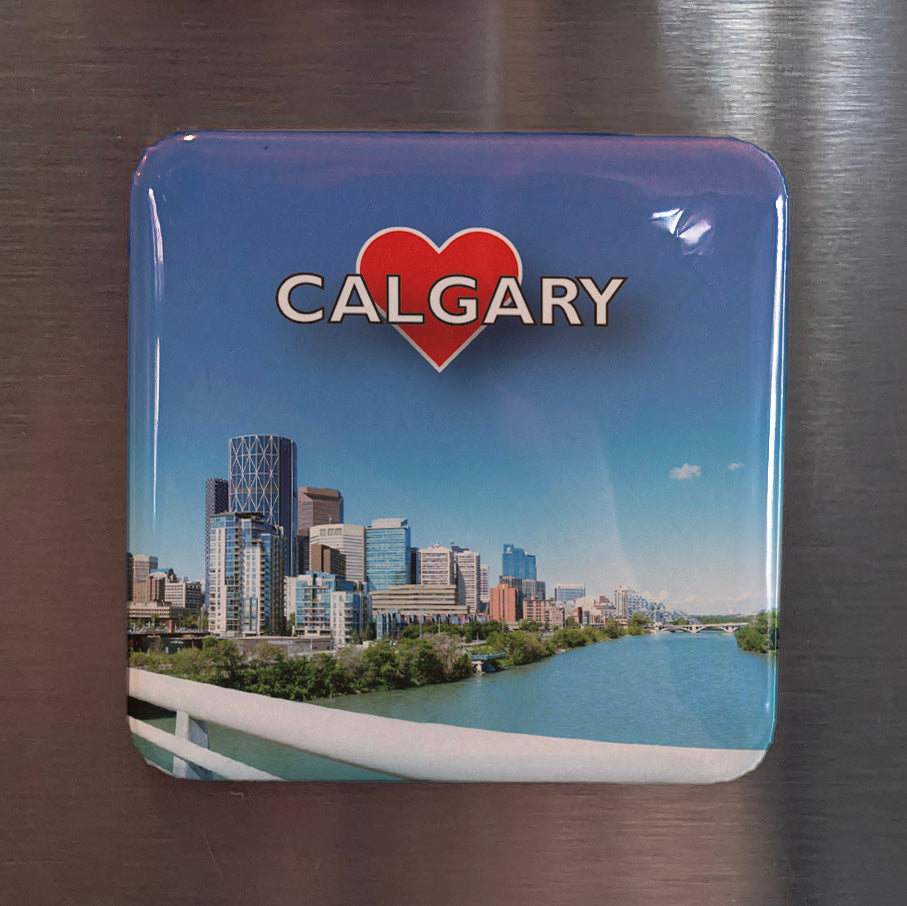 Calgary view Fridge Magnet - PhiloPerse