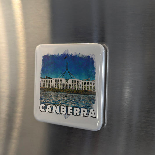 Canberra Australia Watercolor Fridge Magnet - PhiloPerse