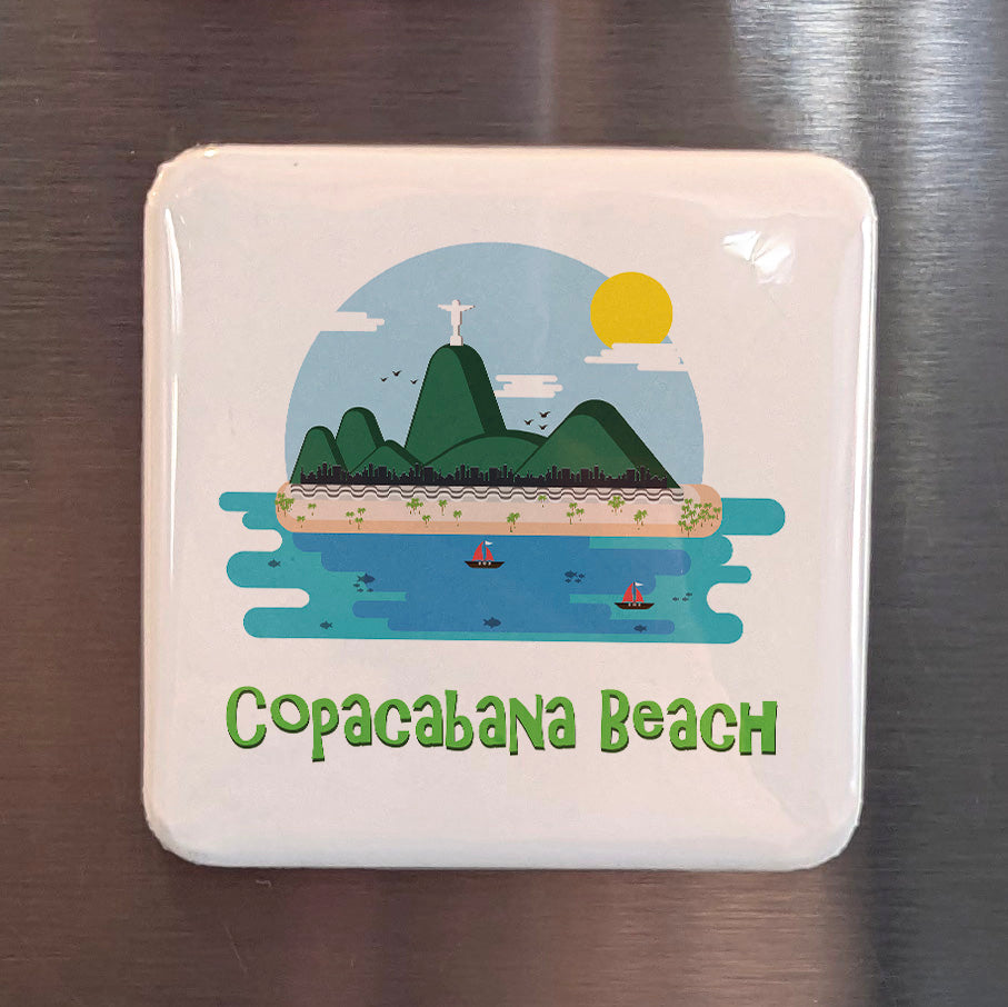 Copacabana Beach Brazil Fridge Magnet - PhiloPerse