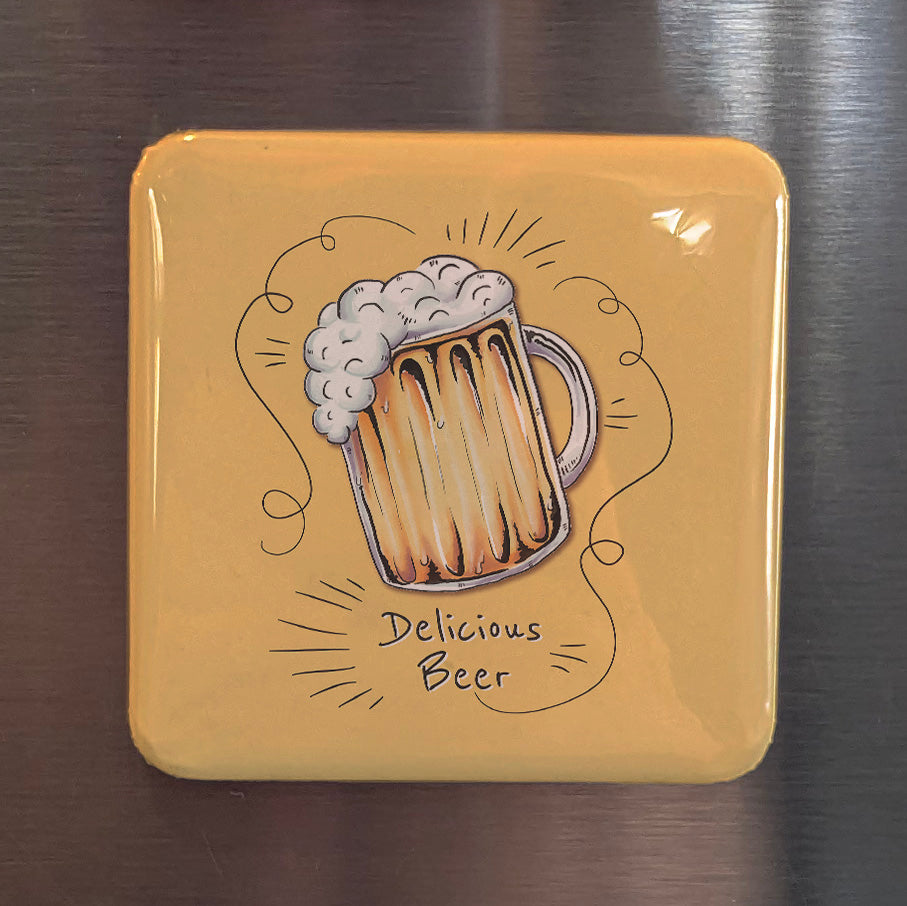 Delicious Beer Fridge Magnet - PhiloPerse