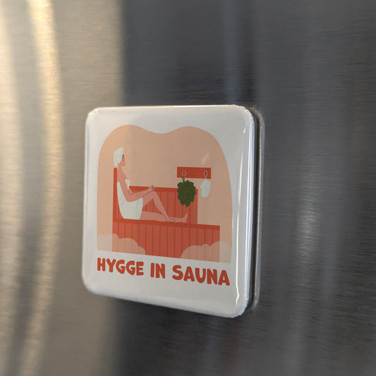 Hygge in Sauna Fridge Magnet - PhiloPerse