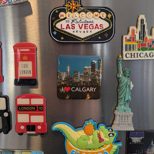 I love Calgary Fridge Magnet - PhiloPerse