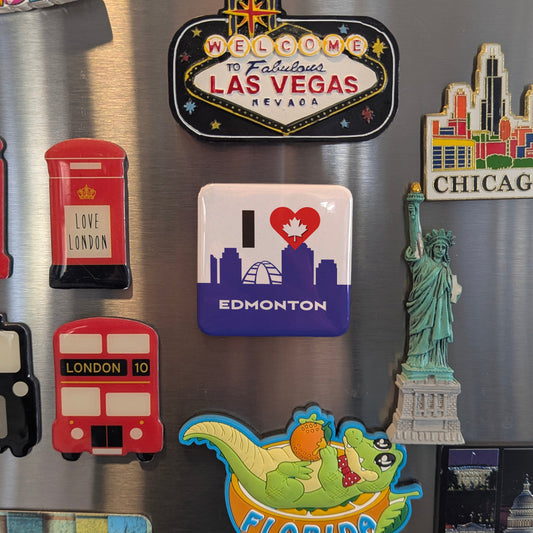 I love Edmonton Fridge Magnet - PhiloPerse