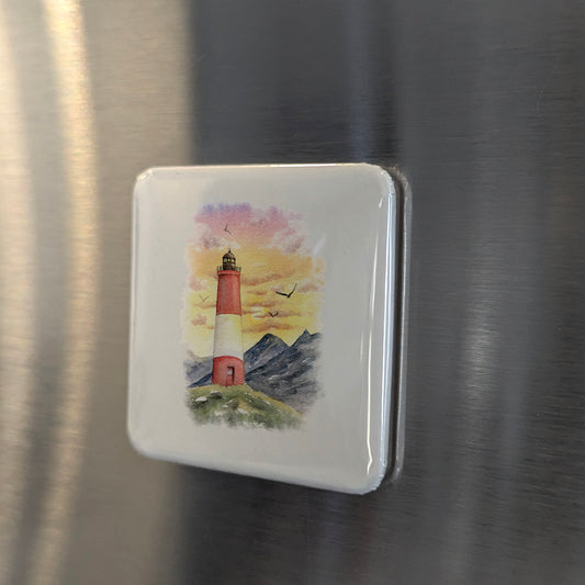 Lighthouse in Canada Watercolor Fridge Magnet - PhiloPerse
