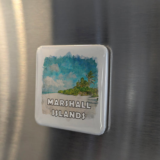 Marshall Islands Watercolor Fridge Magnet - PhiloPerse