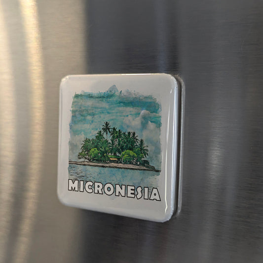 Micronesia Watercolor Fridge Magnet - PhiloPerse