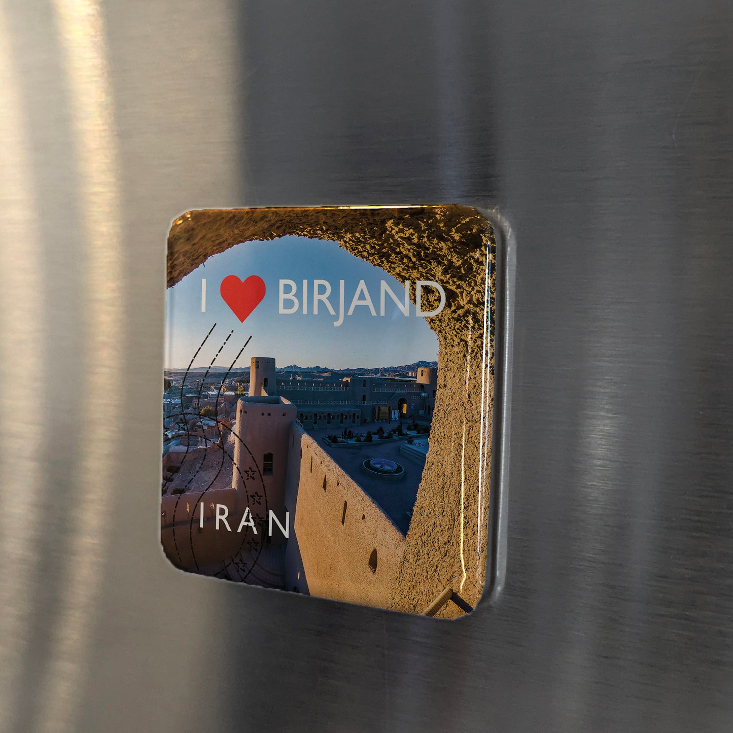 Imán para nevera "Me encanta Birjand"