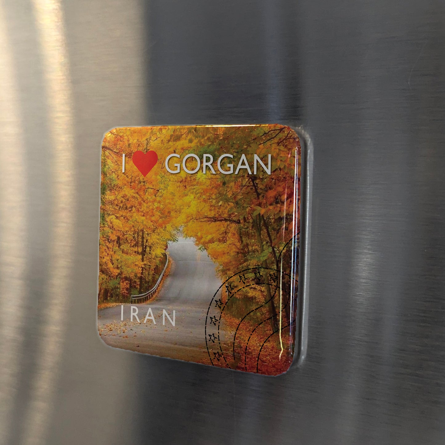 Imán para nevera "Amo a Gorgan"