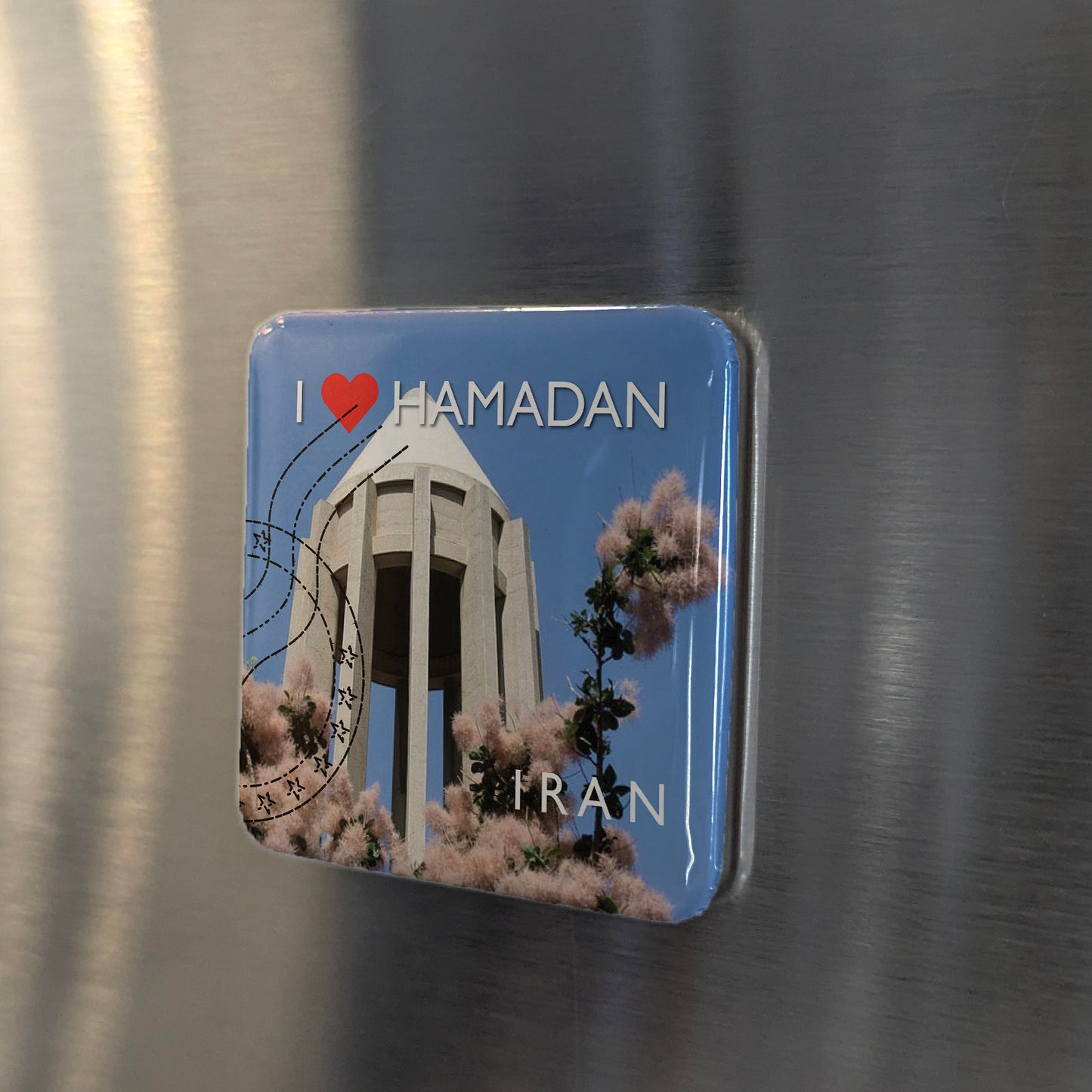 Imán para nevera "Me encanta Hamedan"