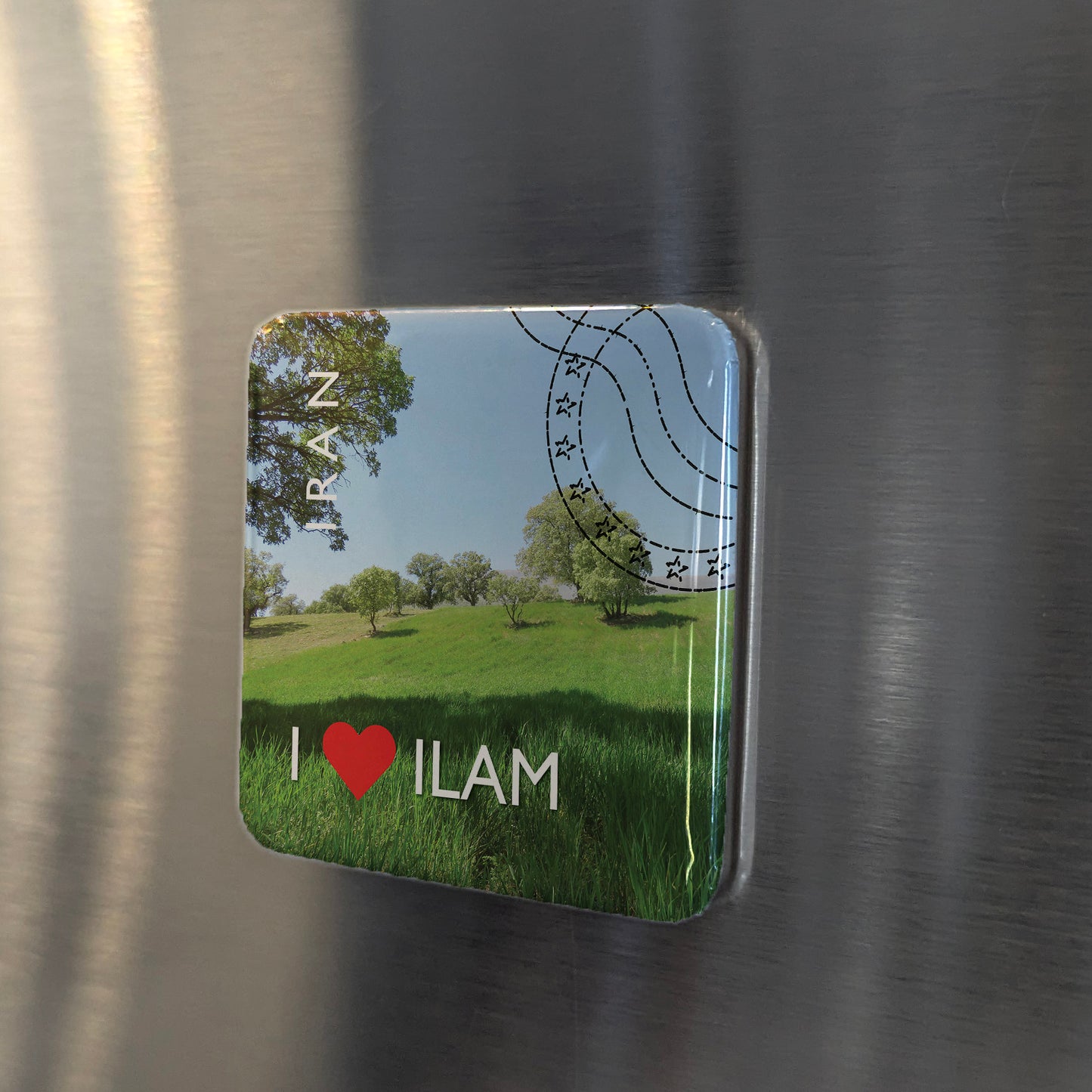 Imán para nevera "Amo a Ilam"