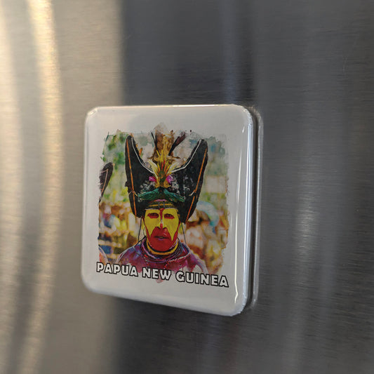 Papua New Guinea Watercolor Fridge Magnet - PhiloPerse