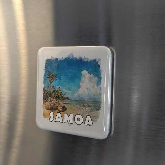 Samoa Watercolor Fridge Magnet - PhiloPerse