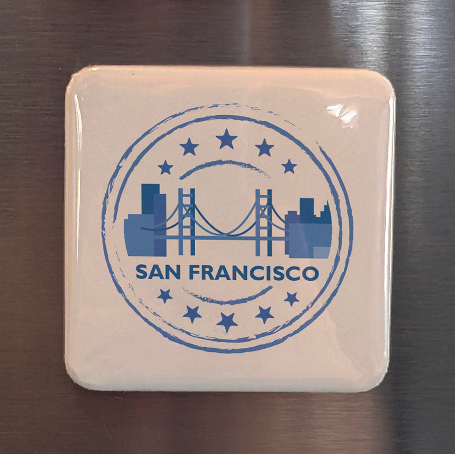 San Francisco Stamp Fridge Magnet - PhiloPerse