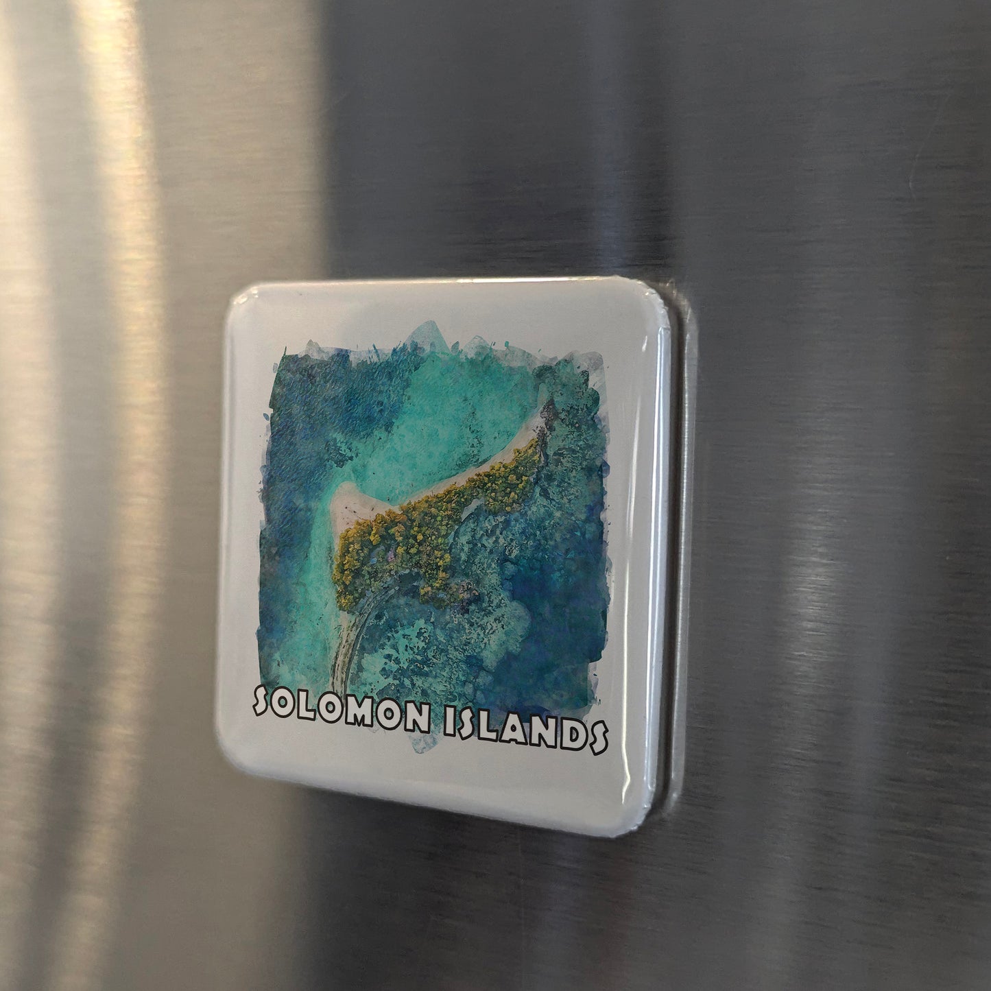 Solomon Islands Watercolor Fridge Magnet - PhiloPerse