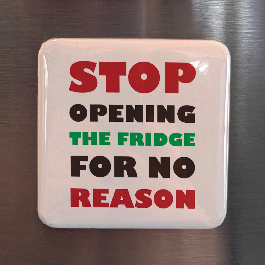 Stop Opening the Fridge for No Reason Fridge Magnet - PhiloPerse