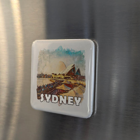 Sydney Australia Watercolor Fridge Magnet - PhiloPerse