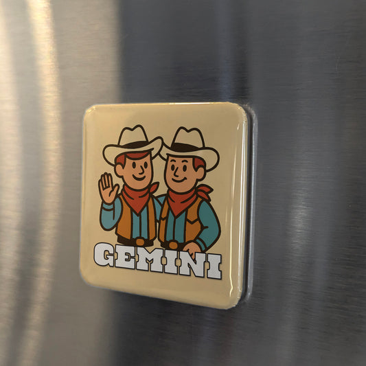 Western Gemini Zodiac Fridge Magnet - PhiloPerse