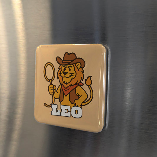 Western Leo Zodiac Fridge Magnet - PhiloPerse