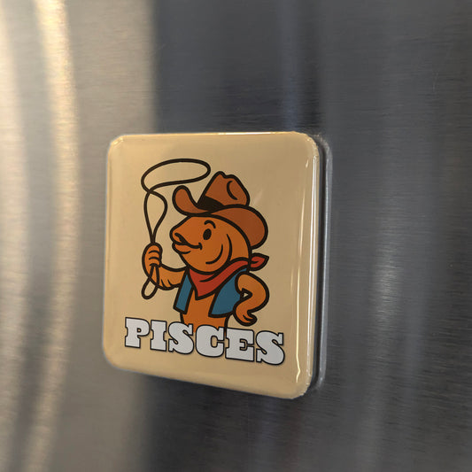 Western Pisces Zodiac Fridge Magnet - PhiloPerse