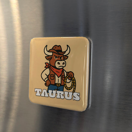 Western Taurus Zodiac Fridge Magnet - PhiloPerse