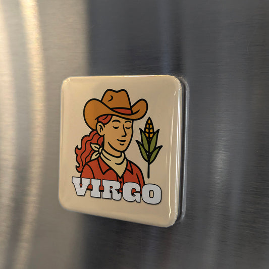 Western Virgo Zodiac Fridge Magnet - PhiloPerse