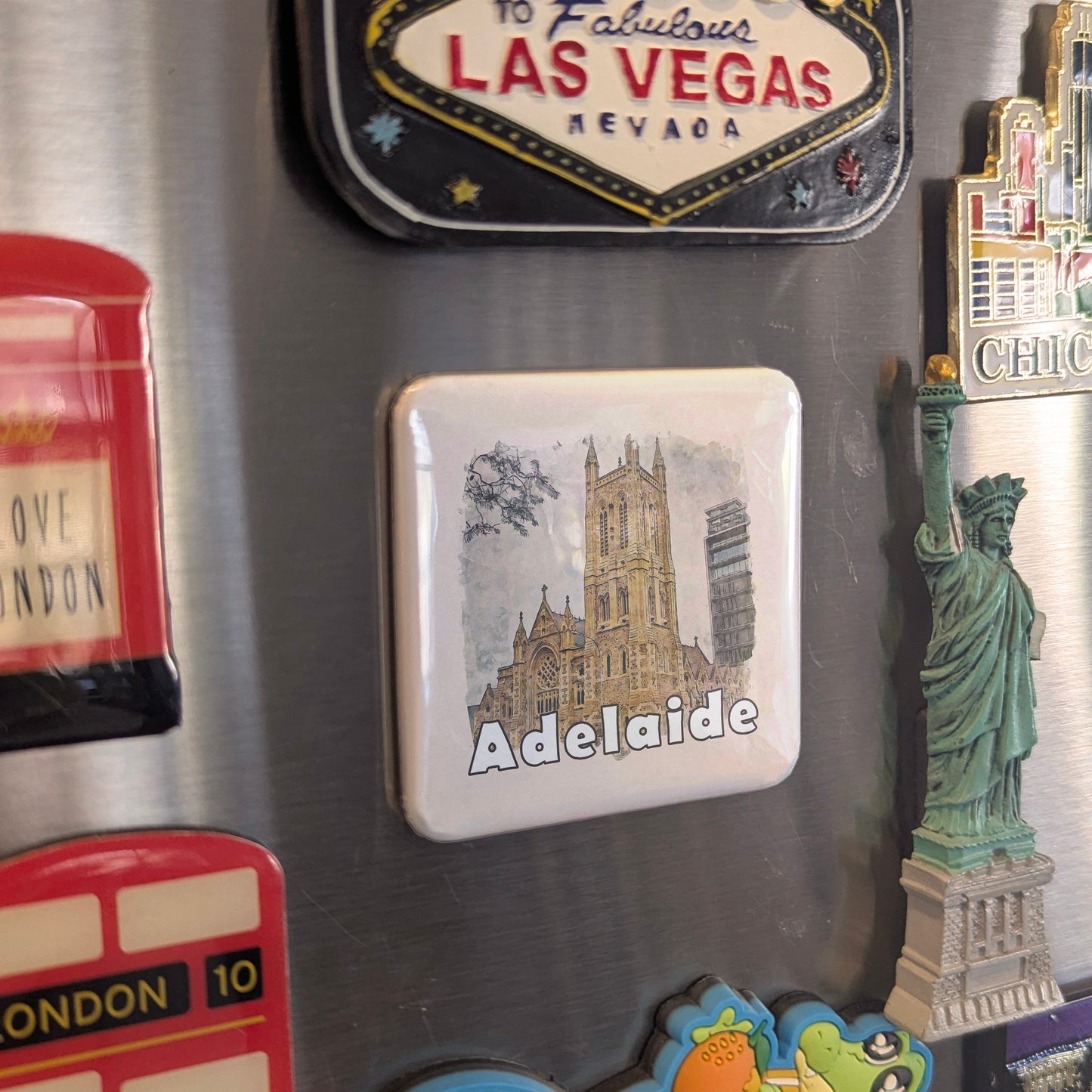 Adelaide Australia Watercolor Fridge Magnet - PhiloPerse