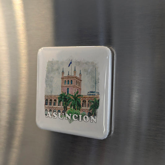 Asuncion Paraguay Watercolor Fridge Magnet - PhiloPerse