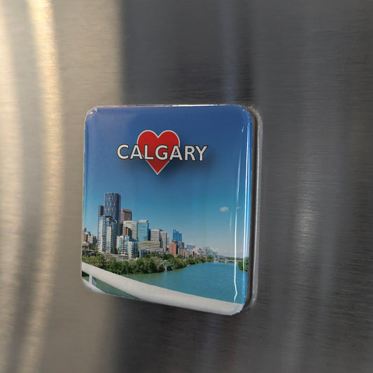 Calgary view Fridge Magnet - PhiloPerse