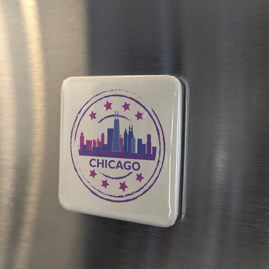 Chicago Stamp Fridge Magnet - PhiloPerse