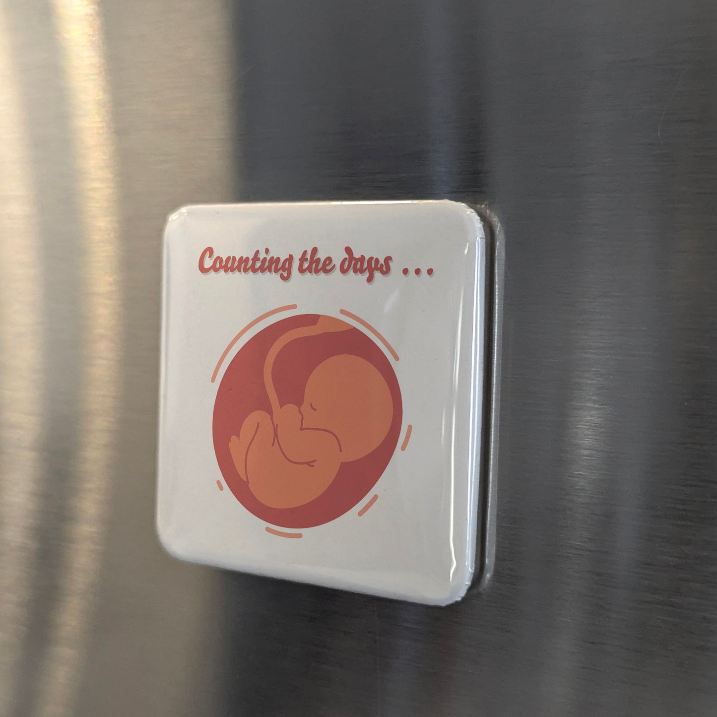 Baby in Belly Counting he Days Fridge Magnet - PhiloPerse