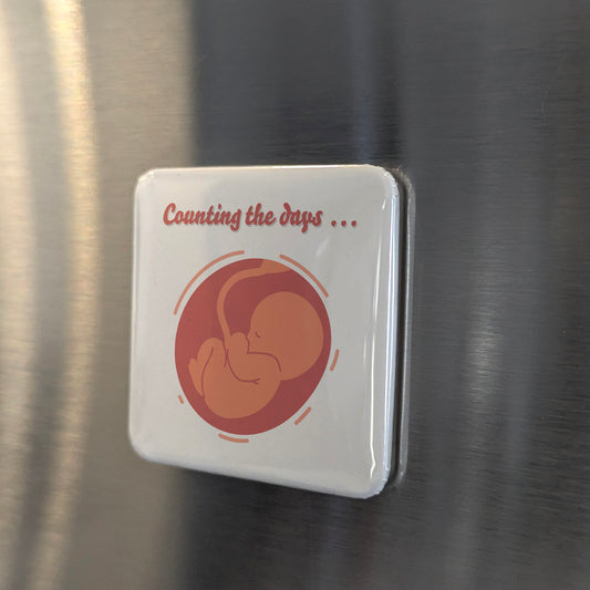 Baby in Belly Counting he Days Fridge Magnet - PhiloPerse