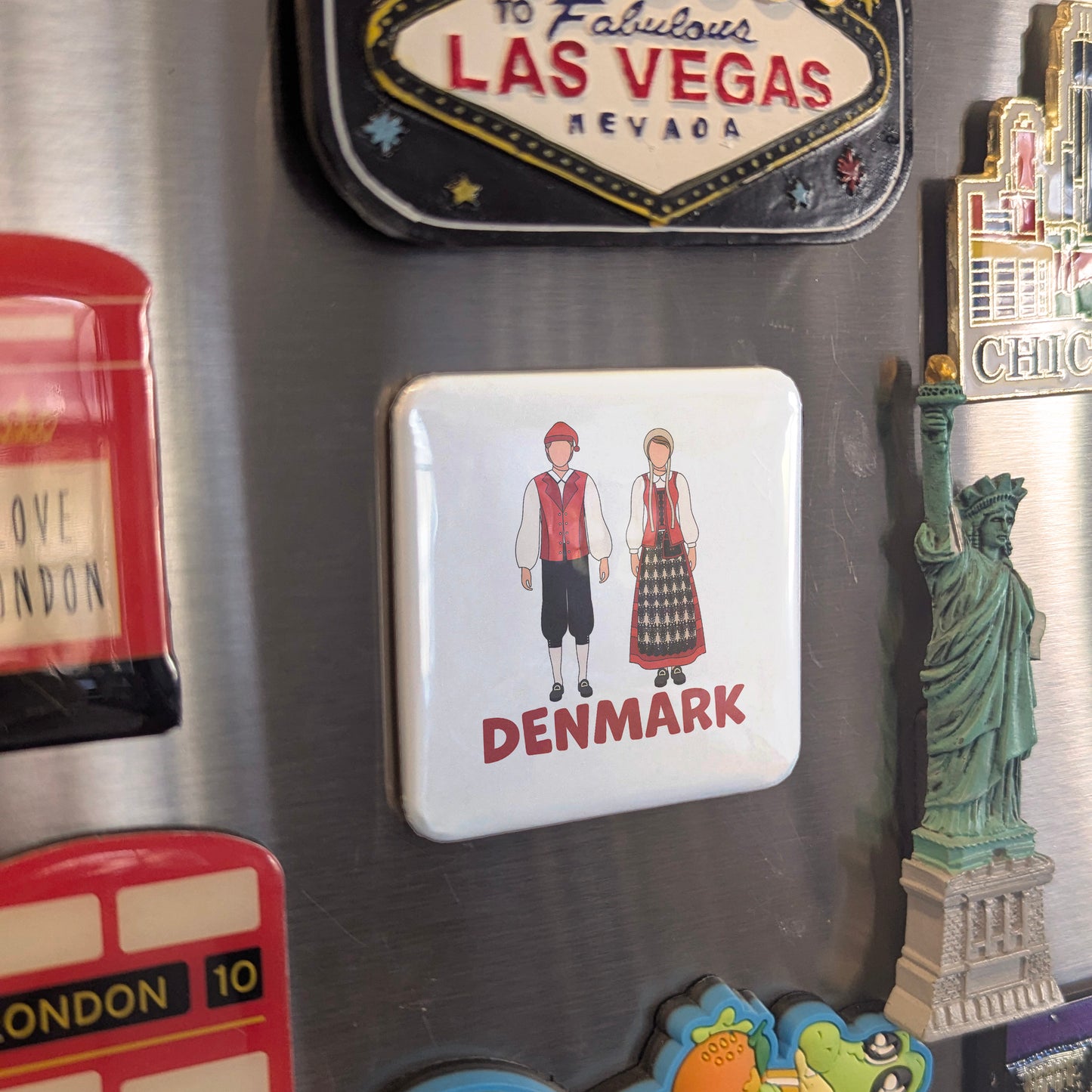Denmark Folk Costumes Fridge Magnet - PhiloPerse