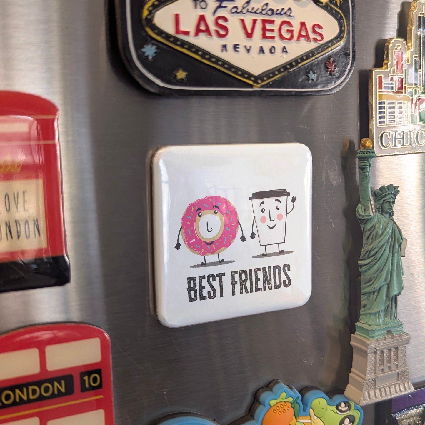 Donut & Coffee Best Friends Fridge Magnet - PhiloPerse