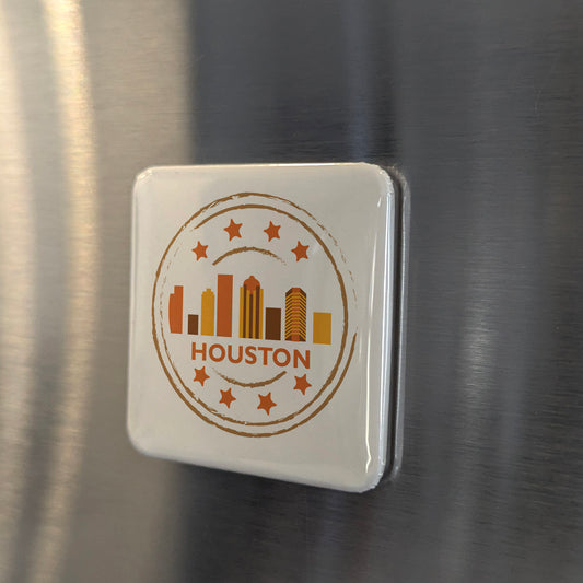 Houston Stamp Fridge Magnet - PhiloPerse