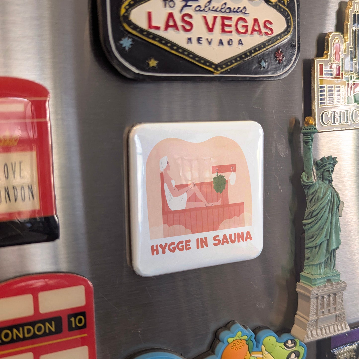 Hygge in Sauna Fridge Magnet - PhiloPerse