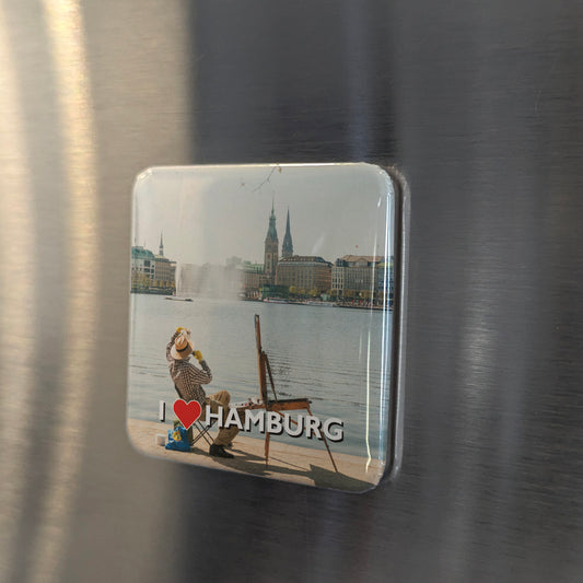 I Love Hamburg Fridge Magnet - PhiloPerse