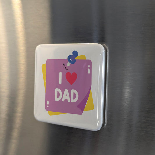 I Love Dad Sticker Fridge Magnet - PhiloPerse
